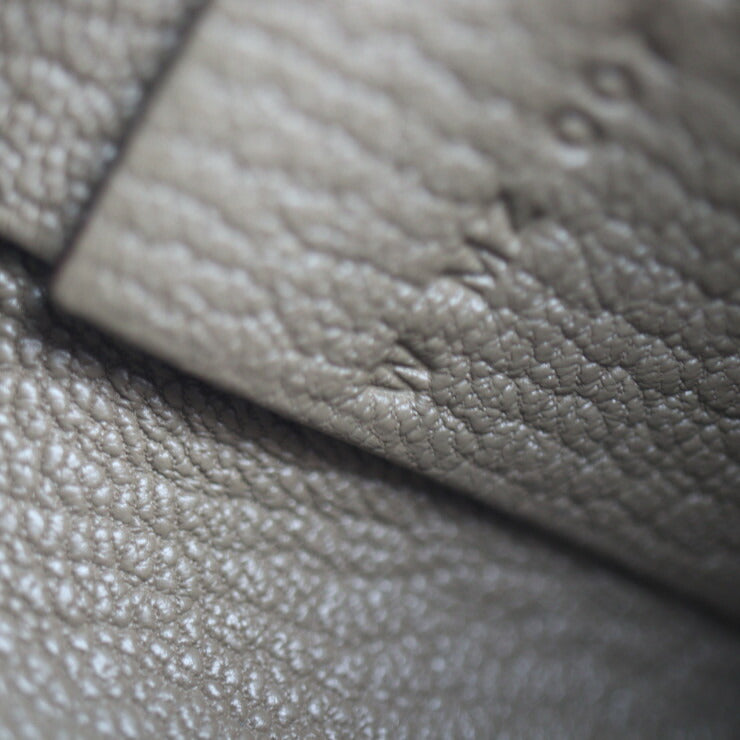 新品未使用展示品 HERMES エルメス カルヴィ カードケース - シェーブル エトゥープ シルバー金具 名刺入れ W刻印 グレージュ系