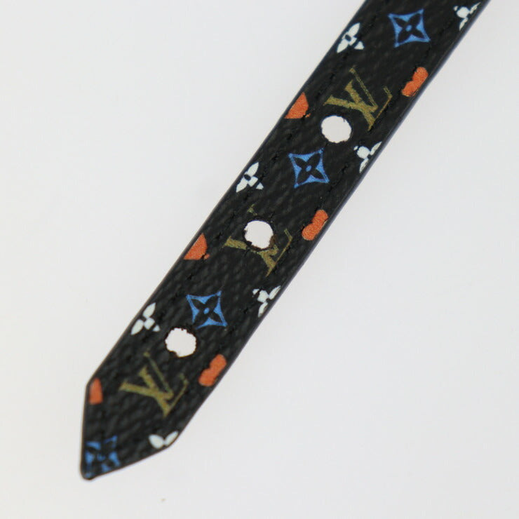美品 LOUIS VUITTON ルイ ヴィトン ブラスレ ゲーム オン コレクション モノグラム ブレスレット MP285F 表記サイズ 17 PVC レザー ブラック マルチカラー ゴールド金具 トランプ柄モチーフ ビトン