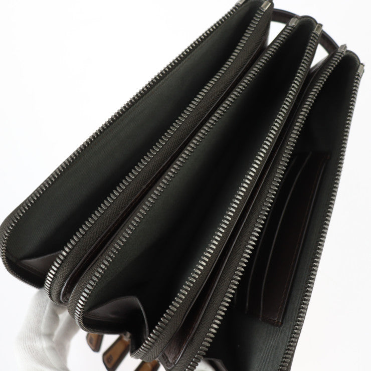 美品 Berluti ベルルッティ TIRIWA ティリワ カリグラフィー セカンドバッグ 135270 スクリット ヴェネチアンレザー ブラウン レザーオールインワン クラッチバッグ