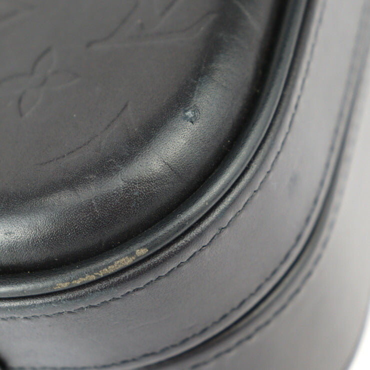 美品 LOUIS VUITTON ルイ ヴィトン ヴァリゼット PM モノグラムグラセ ハンドバッグ M92235 レザー ブラック シルバー金具 ミニ トランク 手提げ鞄 ビトン