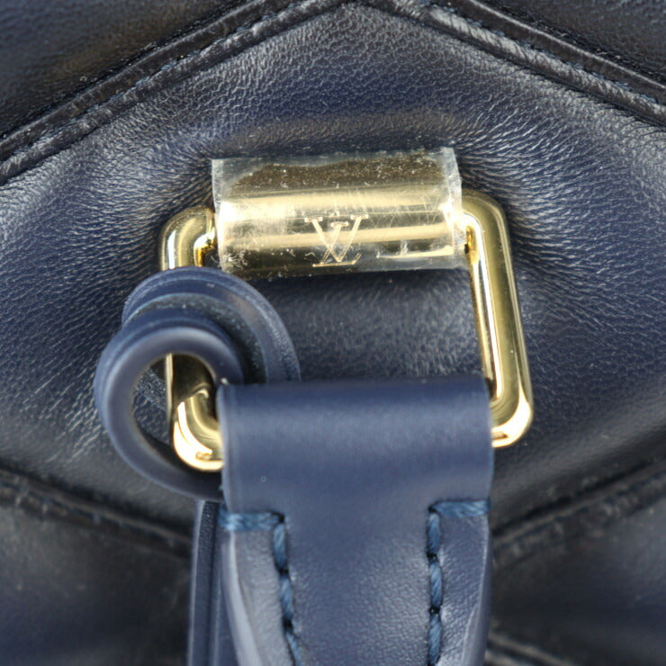 超美品 LOUIS VUITTON ルイ ヴィトン アルマGM マルタージュ ハンドバッグ M23723 ラムレザー ブルーマリーヌ ゴールド金具 キルティング ビトン