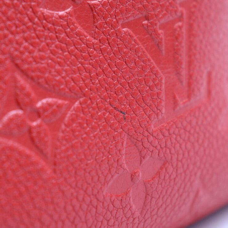 美品 LOUIS VUITTON ルイ ヴィトン スピーディー25 バンドリエール モノグラムアンプラント ハンドバッグ M42399 レザー スリーズ ゴールド金具 2WAY ショルダーバッグ レッド系