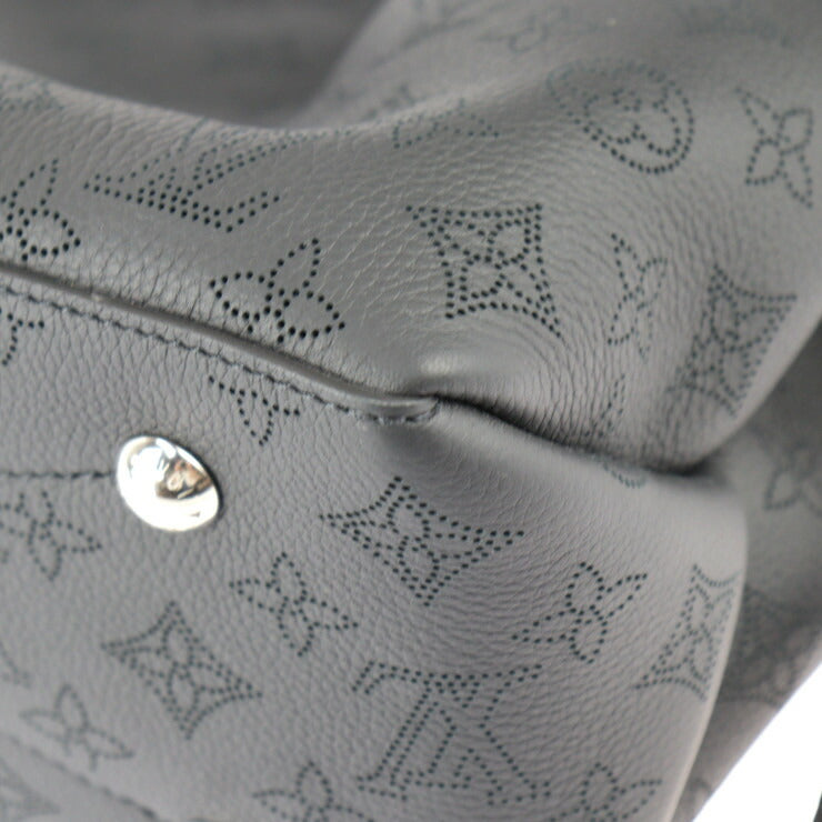 超美品 LOUIS VUITTON ルイ ヴィトン ベラ トート モノグラム マヒナ ハンドバッグ M59200 レザー カーフレザー ブラック シルバー金具 2WAY ショルダーバッグ チェーン