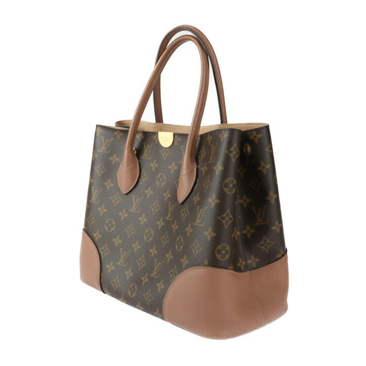 LOUIS VUITTON ルイ ヴィトン フランドリン モノグラム ハンドバッグ M41597 PVC レザー ブラウン ボアドゥローズ ゴールド金具 2WAY ショルダーバッグ トートバッグ ビトン ピンクベージュ系