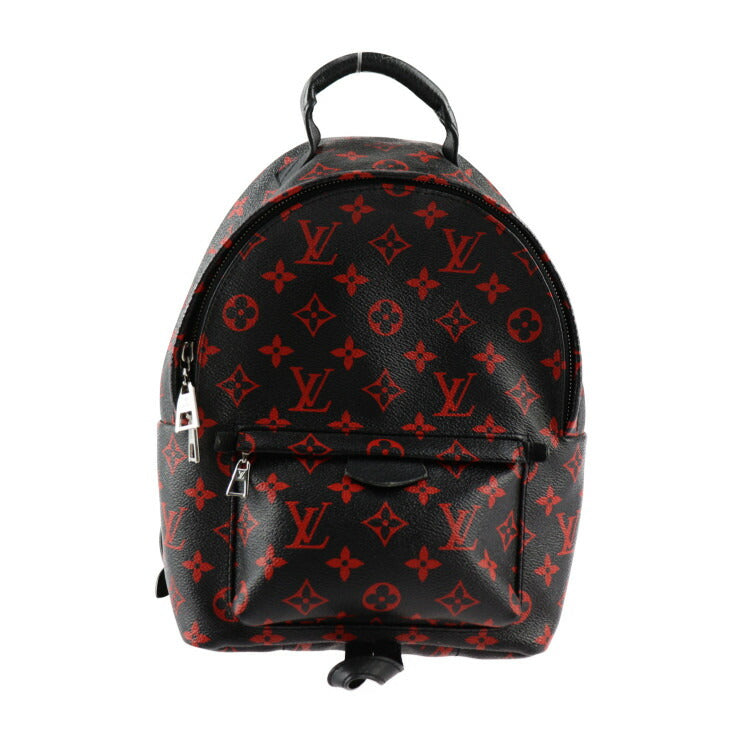 美品 LOUIS VUITTON ルイ ヴィトン パームスプリングスPM バックパック モノグラム アンフラルージュ リュック・デイパック M41458 コーティングキャンバス ブラック レッド シルバー金具 ビトン