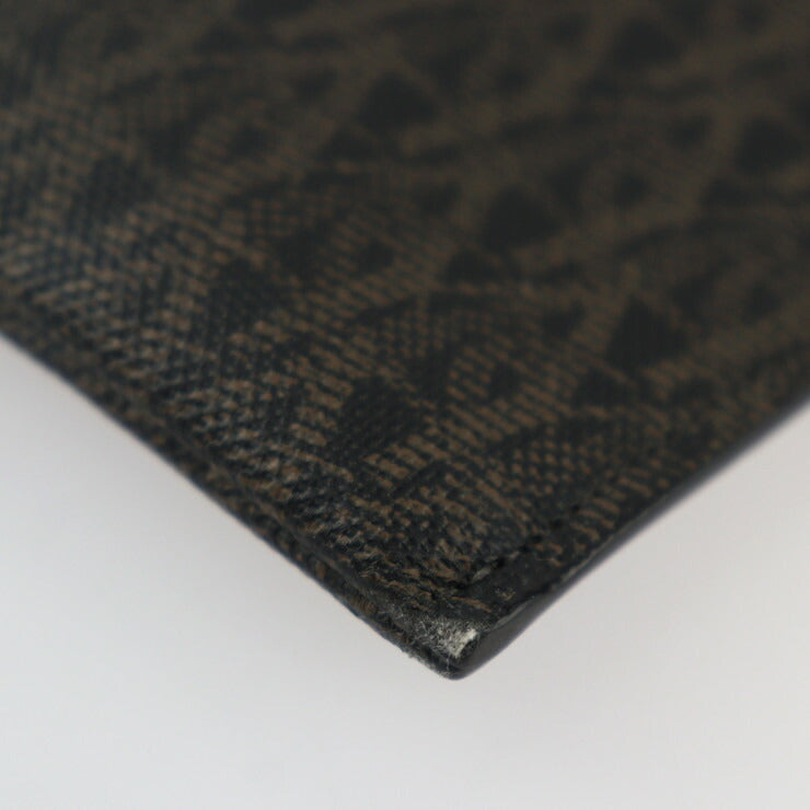 美品 SAINT LAURENT PARIS サンローランパリ クラシック トワル モノグラム セカンドバッグ 378261 PVC ブラウン ゴールド金具 クラッチバッグ ポーチ