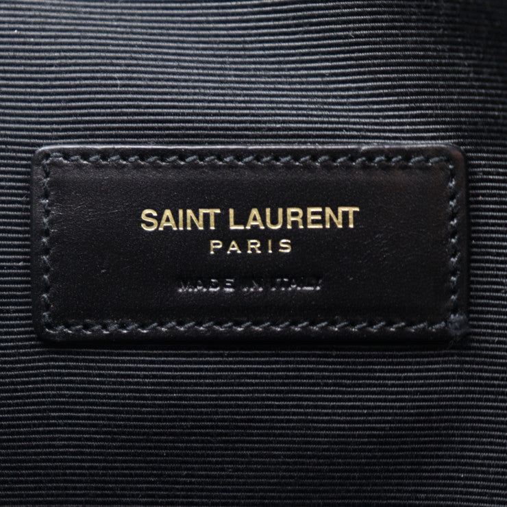 美品 SAINT LAURENT PARIS サンローランパリ クラシック トワル モノグラム セカンドバッグ 378261 PVC ブラウン ゴールド金具 クラッチバッグ ポーチ