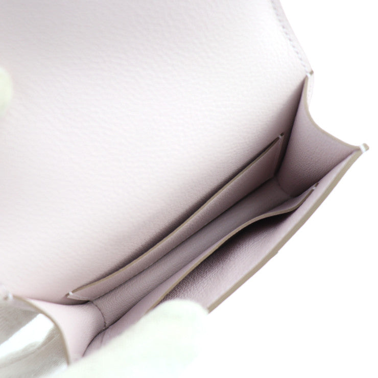 新品未使用展示品 HERMES エルメス コンスタンス スリム ポーチ - エバーカラー モーヴペール シルバー金具 コンパクト 財布 コインケース付き B刻印