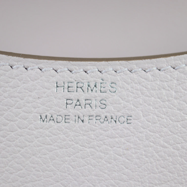 新品未使用展示品 HERMES エルメス コンスタンス スリム ポーチ - エバーカラー モーヴペール シルバー金具 コンパクト 財布 コインケース付き B刻印