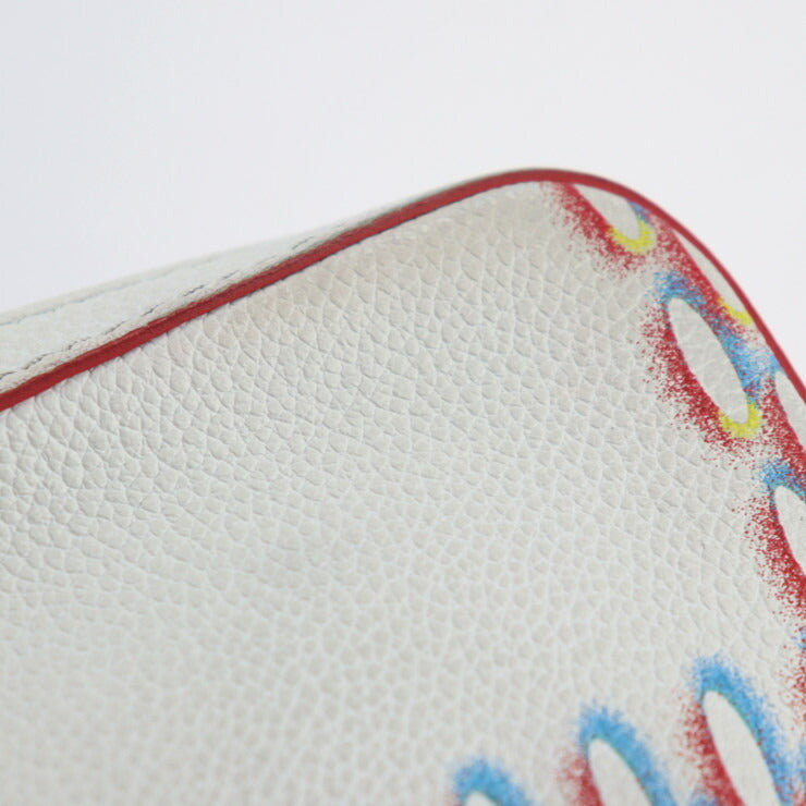 美品 LOUIS VUITTON ルイ ヴィトン トリオ メッセンジャー ダミエ ジャイアント スプレー ショルダーバッグ M20665 レザー ブロン ホワイト系 マルチカラー シルバー金具 ビトン