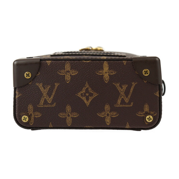 超美品 LOUIS VUITTON ルイ ヴィトン ヴェルティカル ボックス トランク モノグラム ハンドバッグ M59664 PVC レザー ブラウン系 グリーン系 ゴールド金具 2WAY ショルダーバッグ