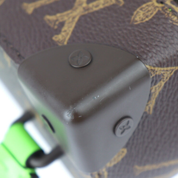 超美品 LOUIS VUITTON ルイ ヴィトン ヴェルティカル ボックス トランク モノグラム ハンドバッグ M59664 PVC レザー ブラウン系 グリーン系 ゴールド金具 2WAY ショルダーバッグ