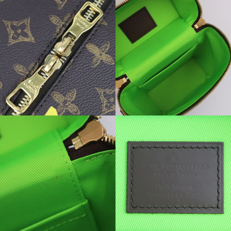 超美品 LOUIS VUITTON ルイ ヴィトン ヴェルティカル ボックス トランク モノグラム ハンドバッグ M59664 PVC レザー ブラウン系 グリーン系 ゴールド金具 2WAY ショルダーバッグ