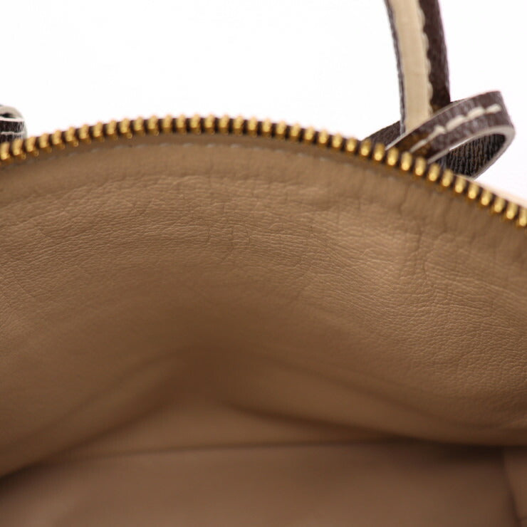 超美品 LOUIS VUITTON ルイ ヴィトン シャイニー モノグラム ロックイットBB モノグラム ハンドバッグ M40599 PVC レザー ブラウン アイボリー ゴールド金具 ミニバッグ ビトン