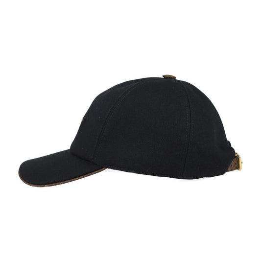 Very good condition LOUIS VUITTON Louis Vuitton cap LV day cap cap M77807 100% cotton x Monogram canvas x leather black hat Vuitton