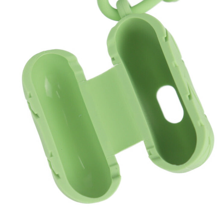 新品未使用展示品 BOTTEGAVENETA ボッテガヴェネタ Airpods Pro エアポッズ プロ ケース その他小物 691715 ラバー ピスタチオ グリーン系 ストラップ付き イヤホンケース カバー
