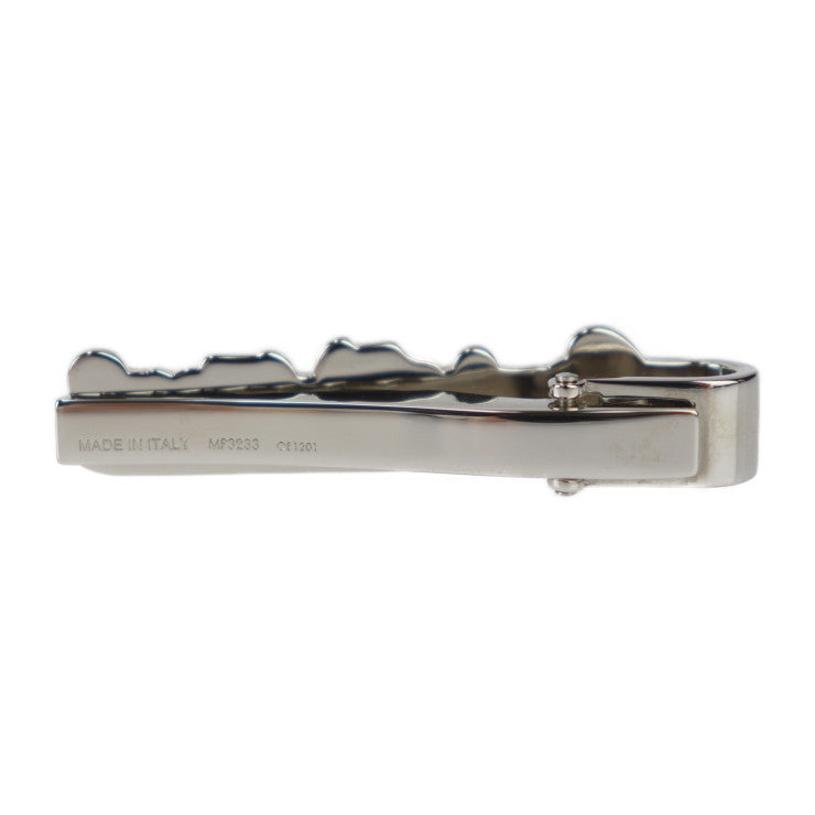 超美品 LOUIS VUITTON ルイ ヴィトン パンス クラヴァット LV スクエアード ネクタイピン タイピン MP3233 メタル シルバー レッド ビトン