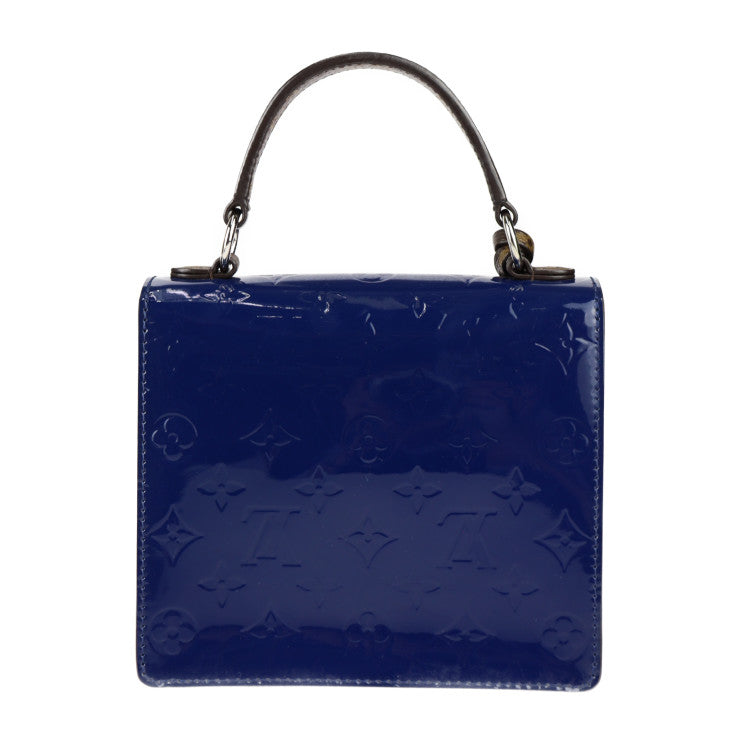 超美品 LOUIS VUITTON ルイ ヴィトン スプリング ストリート PM ハンドバッグ M90514 モノグラムヴェルニ モノグラムキャンバス エピ ブルーインディエン シルバー金具 トップハンドル 2WAY ショルダーバッグ ビトン