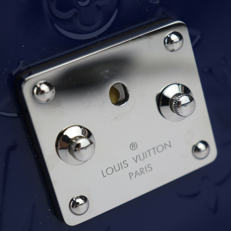 超美品 LOUIS VUITTON ルイ ヴィトン スプリング ストリート PM ハンドバッグ M90514 モノグラムヴェルニ モノグラムキャンバス エピ ブルーインディエン シルバー金具 トップハンドル 2WAY ショルダーバッグ ビトン