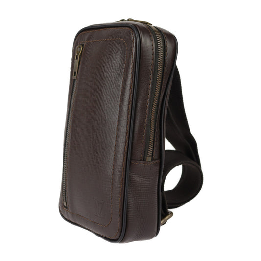 美品 LOUIS VUITTON ルイ ヴィトン スィウ ユタ ショルダーバッグ M92535 レザー カフェ ボディバッグ ウエストバッグ ウエストポーチ ビトン