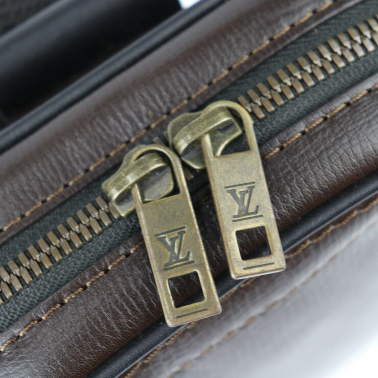 美品 LOUIS VUITTON ルイ ヴィトン スィウ ユタ ショルダーバッグ M92535 レザー カフェ ボディバッグ ウエストバッグ ウエストポーチ ビトン