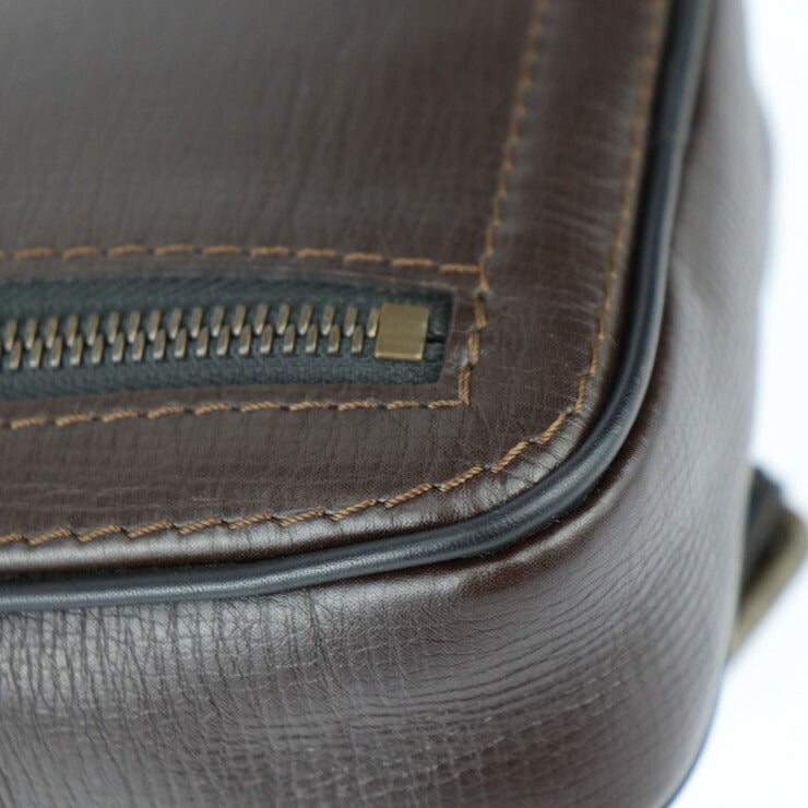 美品 LOUIS VUITTON ルイ ヴィトン スィウ ユタ ショルダーバッグ M92535 レザー カフェ ボディバッグ ウエストバッグ ウエストポーチ ビトン