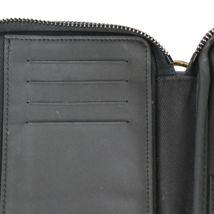 LOUIS VUITTON ルイ ヴィトン ダブル フォン ポーチ NIGO コラボ ショルダーバッグ N40377 レザー ダミエジャイアント エベヌ ブラック金具 ポシェット マルチケース 亀 ビトン