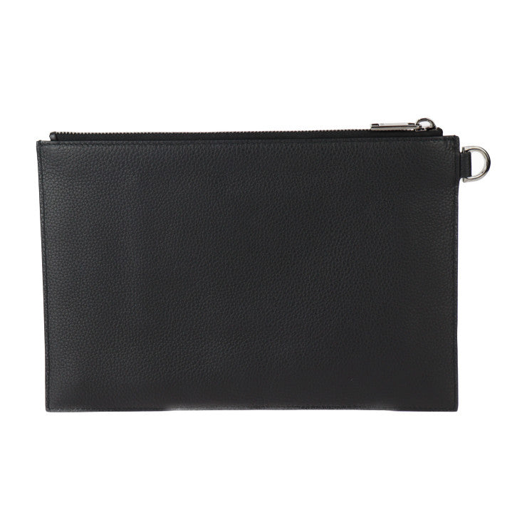 美品 Christian Dior クリスチャンディオール カクタス ジャック コラボ セカンドバッグ 2ESCA338SOT H03E カーフスキン ブラック シルバー金具 リストレット クラッチバッグ ポーチ