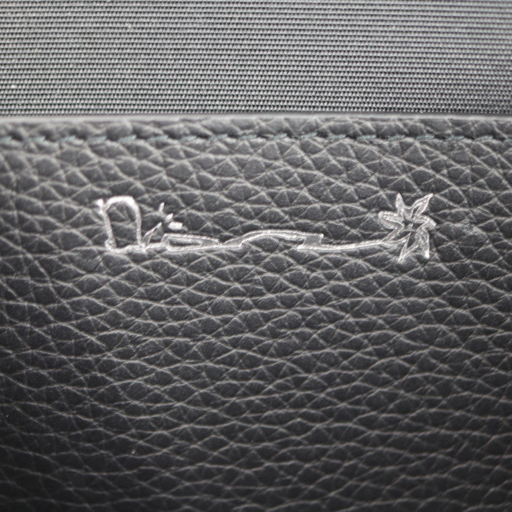 美品 Christian Dior クリスチャンディオール カクタス ジャック コラボ セカンドバッグ 2ESCA338SOT H03E カーフスキン ブラック シルバー金具 リストレット クラッチバッグ ポーチ