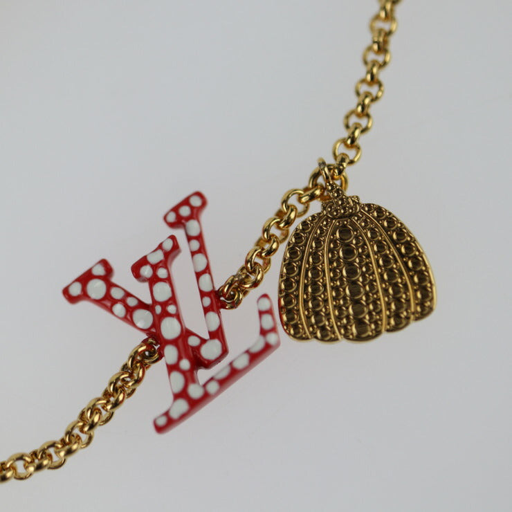 超美品 LOUIS VUITTON ルイ ヴィトン ブラスレ・LV アイコニック インフィニティ ドット LV×YK 草間彌生コラボ ブレスレット M0970A メタル ゴールド レッド ホワイト ビトン