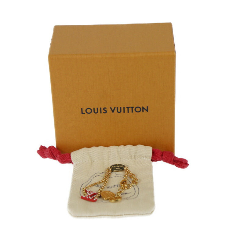 超美品 LOUIS VUITTON ルイ ヴィトン ブラスレ・LV アイコニック インフィニティ ドット LV×YK 草間彌生コラボ ブレスレット M0970A メタル ゴールド レッド ホワイト ビトン