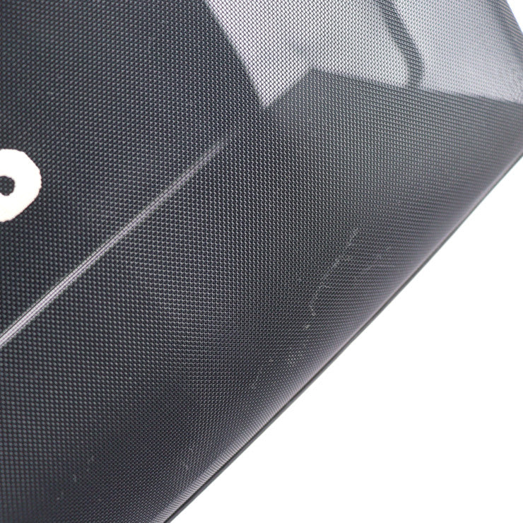 美品 BALENCIAGA バレンシアガ デューティーフリー トートバッグ 741602 メッシュ×レザー ブラック シルバー金具 ショルダーバッグ ロゴ ポーチ付き チェーン