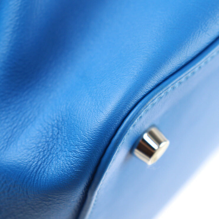 美品 HERMES エルメス ツールボックス 33 ハンドバッグ - ヴォースイフト ブルーイドラ シルバー金具 2WAY ショルダーバッグ ボストンバッグ ターンロック □Q刻印