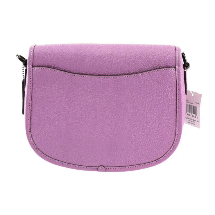 新品未使用展示品 COACH コーチ ウィロー サドル ショルダーバッグ CA094 レザー ヴァイオレット ターンロック クロスボディ