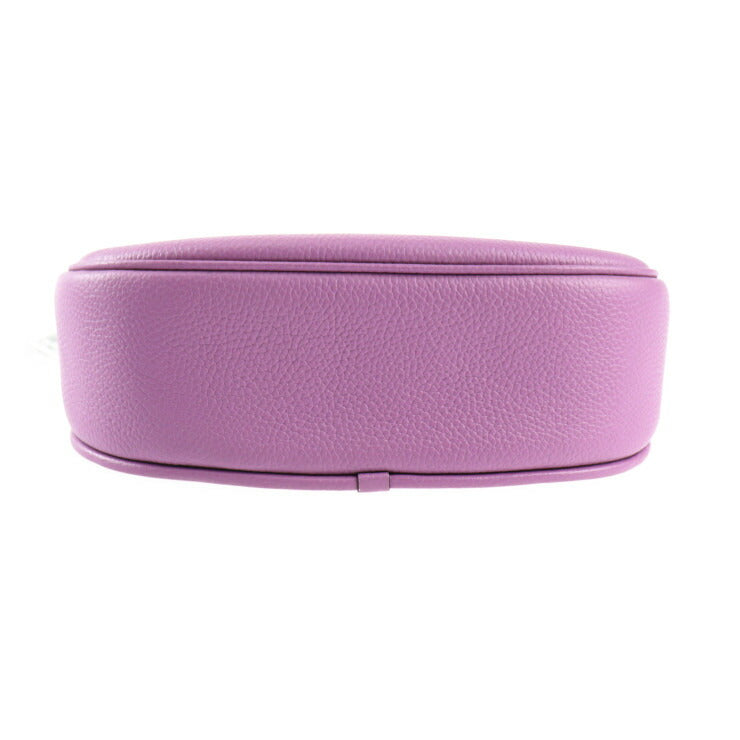 新品未使用展示品 COACH コーチ ウィロー サドル ショルダーバッグ CA094 レザー ヴァイオレット ターンロック クロスボディ