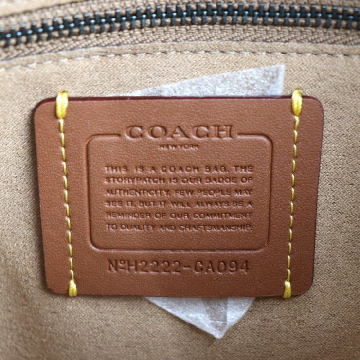 新品未使用展示品 COACH コーチ ウィロー サドル ショルダーバッグ CA094 レザー ヴァイオレット ターンロック クロスボディ
