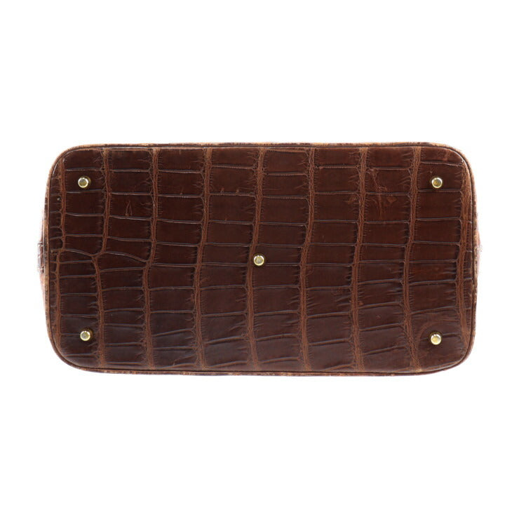 LOUIS VUITTON ルイ ヴィトン アルマ ハンドバッグ N90002 アリゲーターマット CAMEL キャメル ゴールド金具 クロコ エキゾチックレザー ブラウン 2WAY