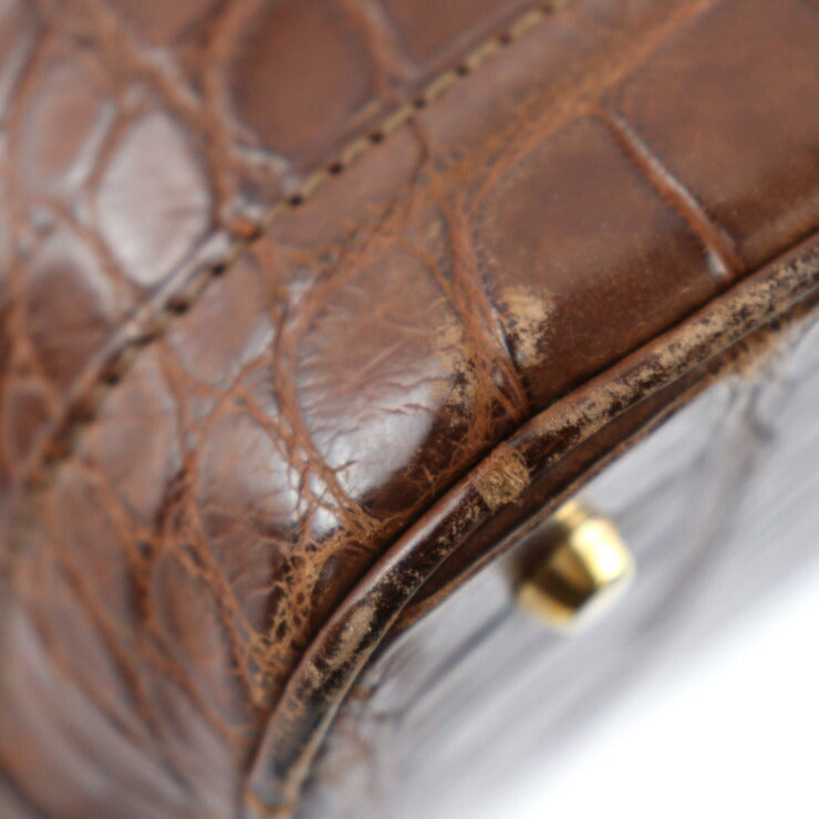 LOUIS VUITTON ルイ ヴィトン アルマ ハンドバッグ N90002 アリゲーターマット CAMEL キャメル ゴールド金具 クロコ エキゾチックレザー ブラウン 2WAY