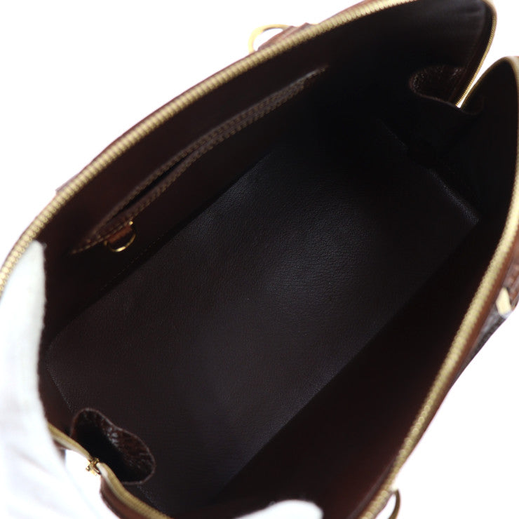 LOUIS VUITTON ルイ ヴィトン アルマ ハンドバッグ N90002 アリゲーターマット CAMEL キャメル ゴールド金具 クロコ エキゾチックレザー ブラウン 2WAY