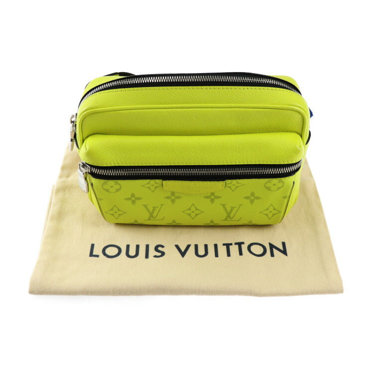 美品 LOUIS VUITTON ルイ ヴィトン バムバッグ アウトドア タイガラマ ボディバッグ M30251 PVC レザー ジョーヌ イエロー ブラック