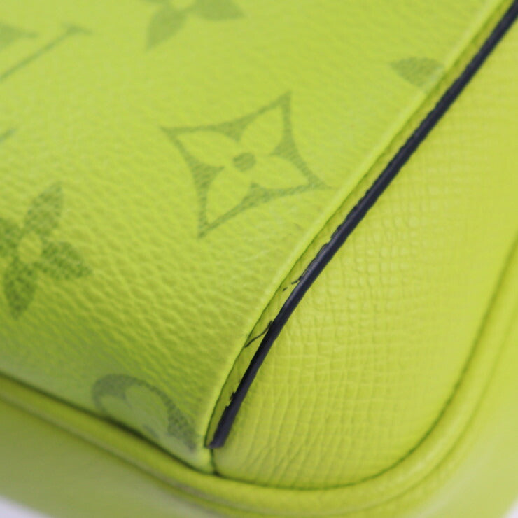 美品 LOUIS VUITTON ルイ ヴィトン バムバッグ アウトドア タイガラマ ボディバッグ M30251 PVC レザー ジョーヌ イエロー ブラック