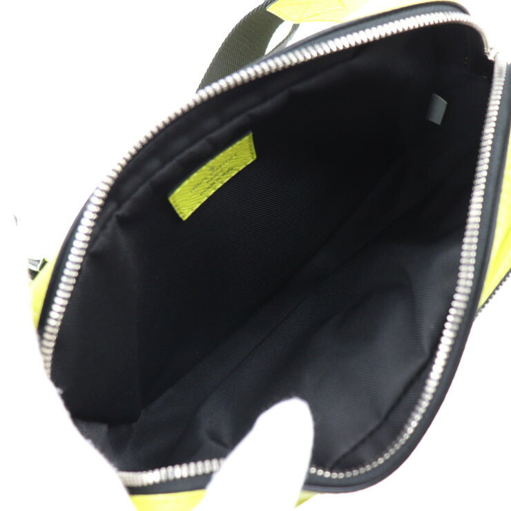 美品 LOUIS VUITTON ルイ ヴィトン バムバッグ アウトドア タイガラマ ボディバッグ M30251 PVC レザー ジョーヌ イエロー ブラック