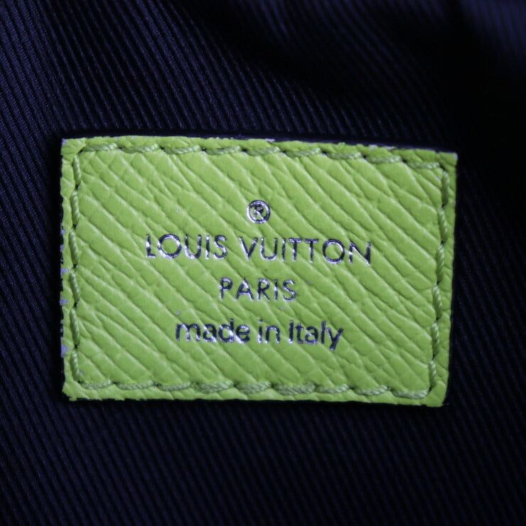 美品 LOUIS VUITTON ルイ ヴィトン バムバッグ アウトドア タイガラマ ボディバッグ M30251 PVC レザー ジョーヌ イエロー ブラック