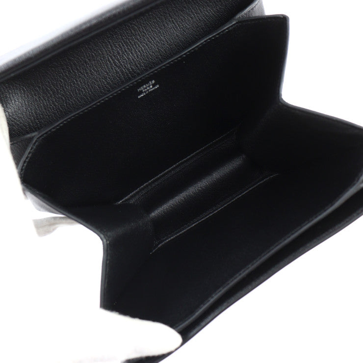 美品 HERMES エルメス OPLI オプリ クラッチバッグ 071966CK シェーブル ブラック シルバー金具