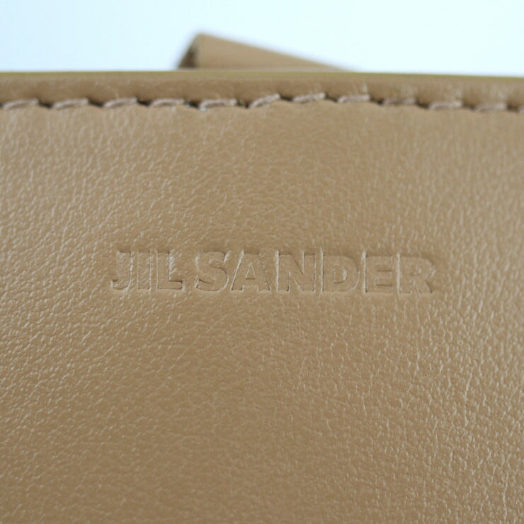 超美品 JIL SANDER ジルサンダー タングル スモール ショルダーバッグ JSMU840080 レザー ブラウン系 スマートフォンホルダー ポシェット