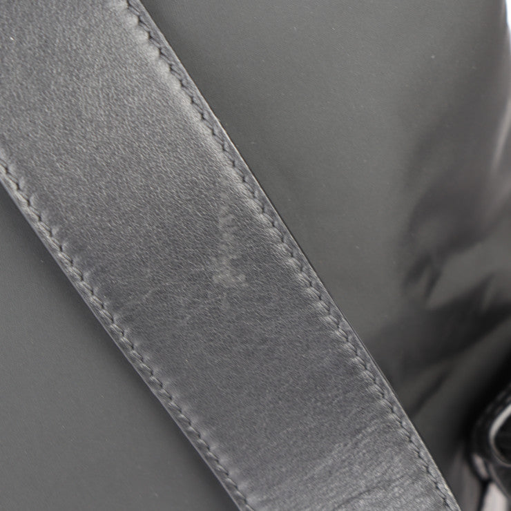 美品 JIMMY CHOO ジミーチュウ フィッツロイ リュック・デイパック - ナイロン レザー ブラック バックパック