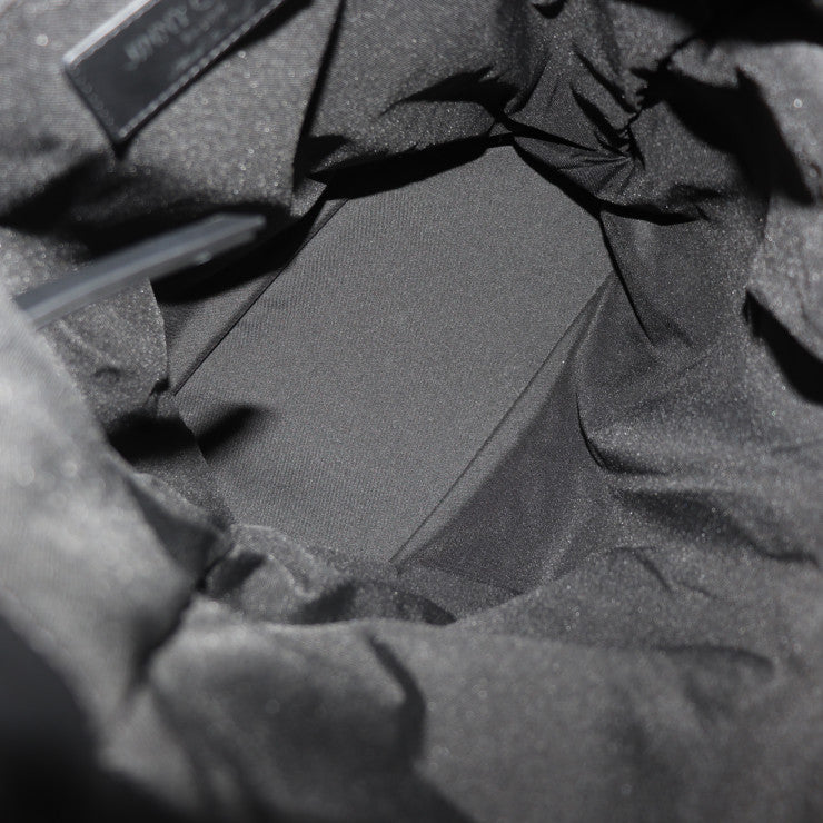 美品 JIMMY CHOO ジミーチュウ フィッツロイ リュック・デイパック - ナイロン レザー ブラック バックパック