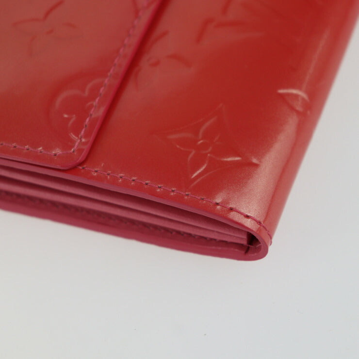 超美品 LOUIS VUITTON ルイ ヴィトン ポルトフォイユ・サラ 長財布 Ｍ9140F モノグラムヴェルニ フランボワーズ ゴールド金具 フラップ ビトン