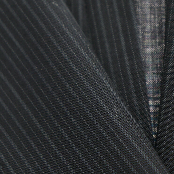 超美品 HILTON ヒルトン パンツスーツ スーツ 175180 表記サイズ ジャケット13・パンツ9 ウール100％ ブラック グレー セットアップ ビジネススーツ ストライプ 1つボタン