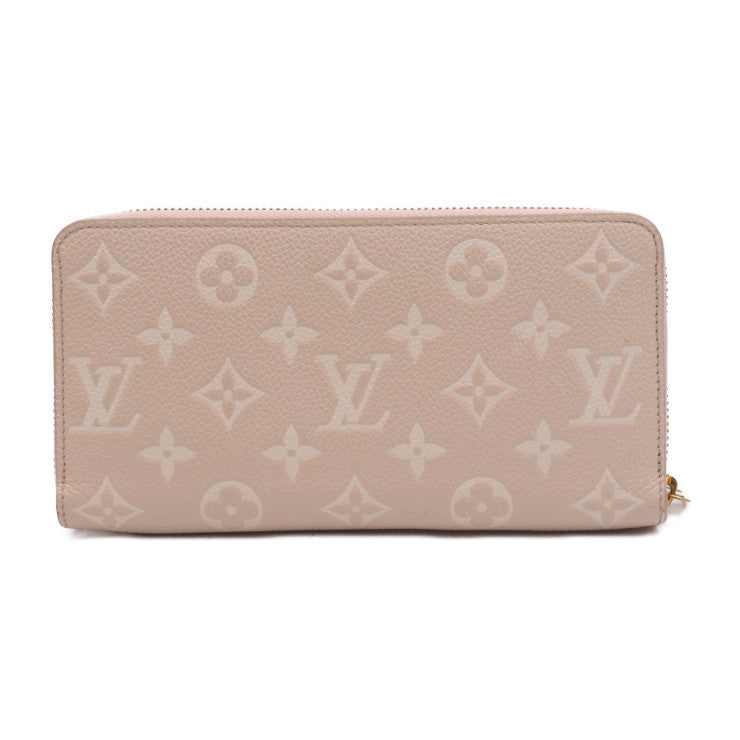 美品 LOUIS VUITTON ルイ ヴィトン ジッピーウォレット モノグラムアンプラント 長財布 M81279 レザー ピンク × ベージュ × イエロー × ホワイト ゴールド金具 ラウンドファスナー ビトン